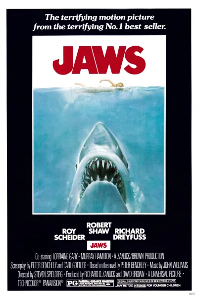 Theatrical poster for Jaws (1975)