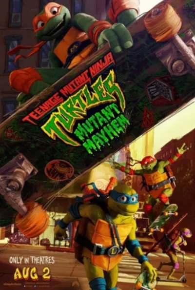 Theatrical poster for Teenage Mutant Ninja Turtles: Mutant Mayhem (2023)