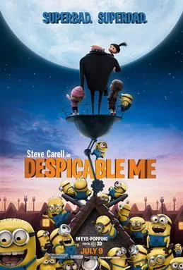 Theatrical poster for Despicable Me (2010) featuring Gru and the Minions.